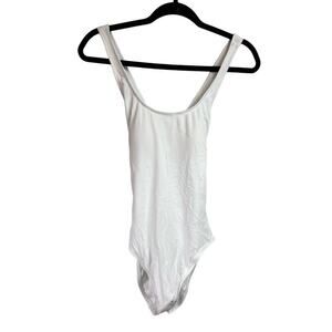 Andies swim The Tulum One Piece LT Women White One Piece Bodysuit Size ST